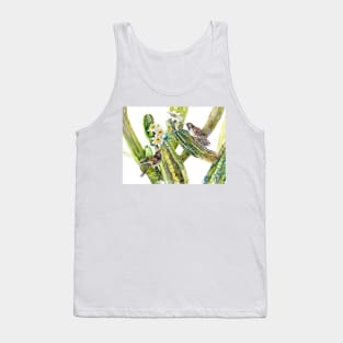 Saguaro Cactus and Wren Tank Top